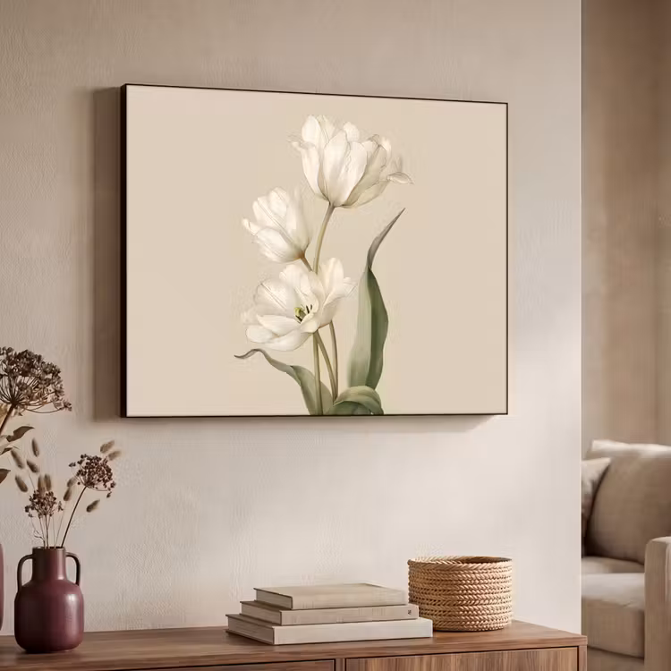 Art Frame - Tulpen - Wit - Bladeren — 4