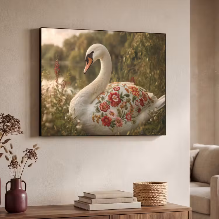 Art Frame - Zwaan - Bloemen - Natuur — 4
