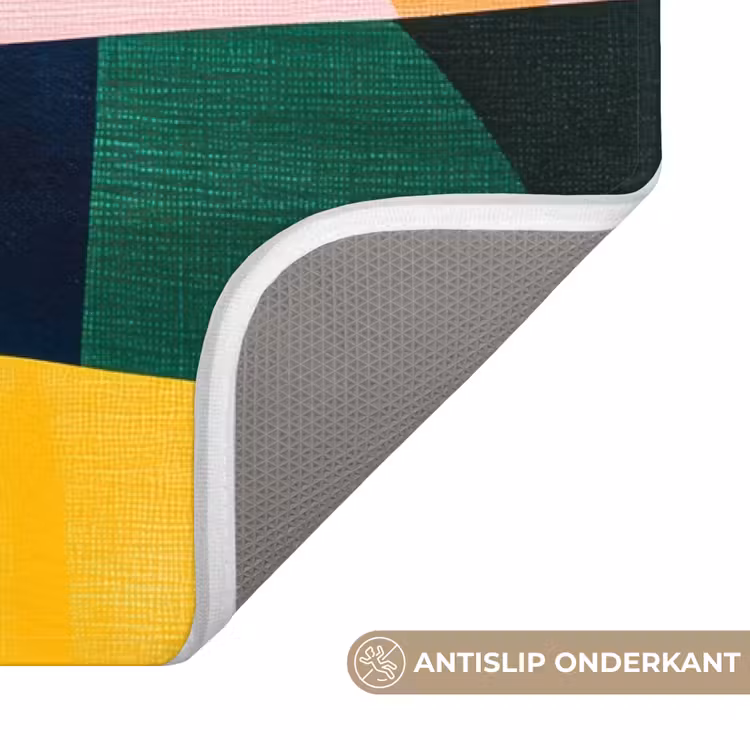 Badmat - Abstract - Roze - Lappen - Vormen - Geel — 3