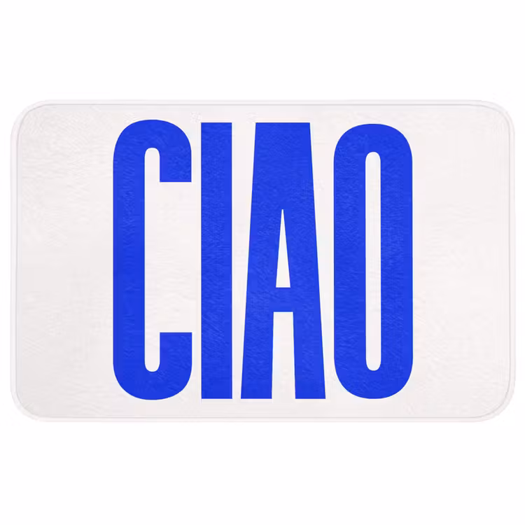 Badmat - Ciao - Hoofdletters - Blauw - Minimalistisch — 1