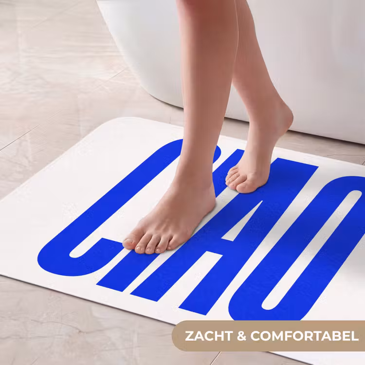 Badmat - Ciao - Hoofdletters - Blauw - Minimalistisch — 5