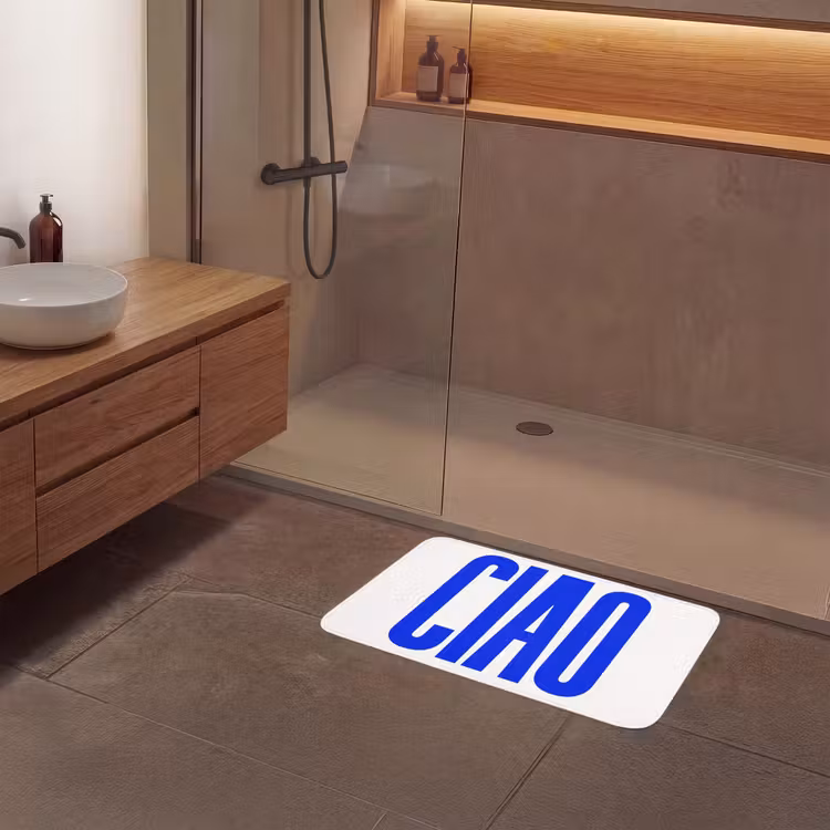 Badmat - Ciao - Hoofdletters - Blauw - Minimalistisch — 6