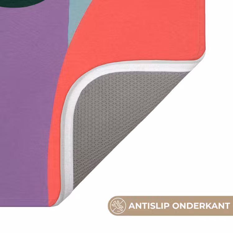 Badmat - Kleurvakken - Recht - Rond - Abstract — 3