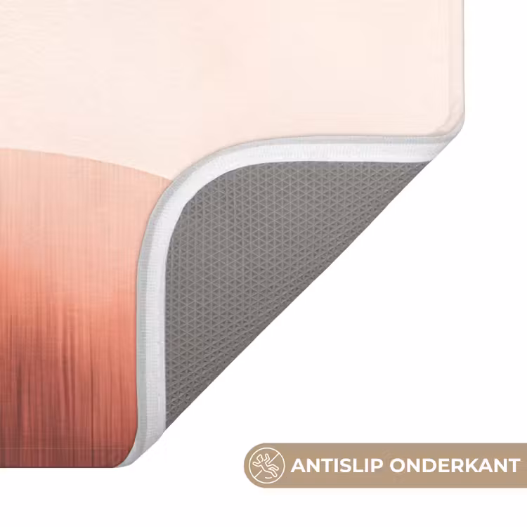 Badmat - Palmbomen - Heuvels - Minimalistisch - Zachtroze — 3