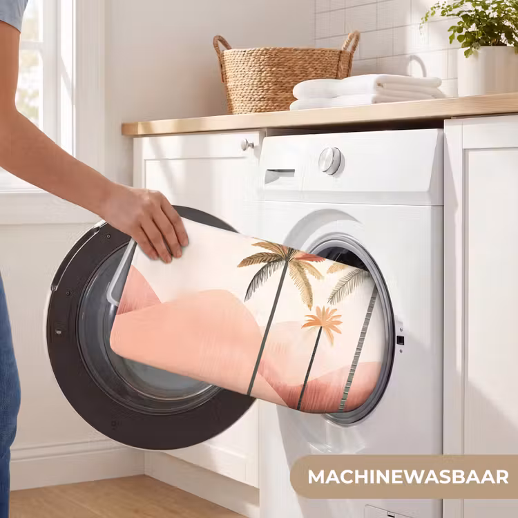 Badmat - Palmbomen - Heuvels - Minimalistisch - Zachtroze — 7