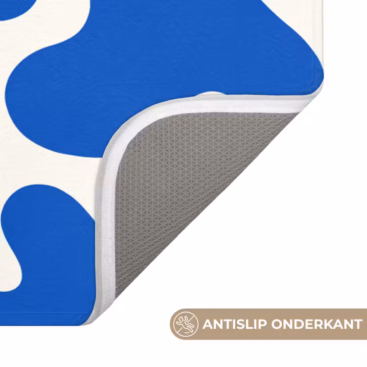 Badmat - Vormen - Abstract - Blauw - Golven — 3