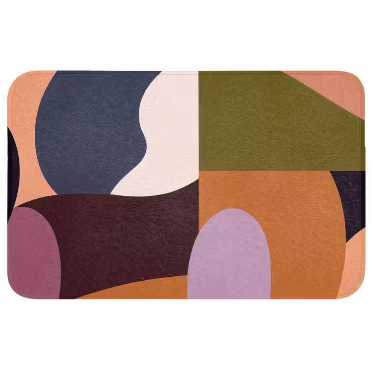 Badmat - Vormen - Abstract - Kleuren - Vierkant — 1