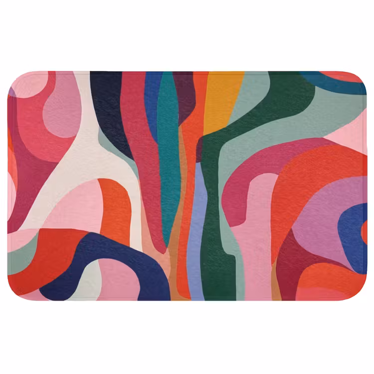Badmat - Vormen - Bochten - Kleurrijk - Abstract — 1