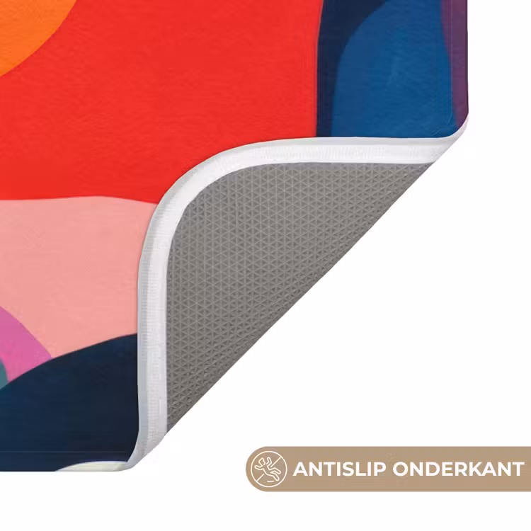 Badmat - Vormen - Golvend - Abstract - Felroze — 3