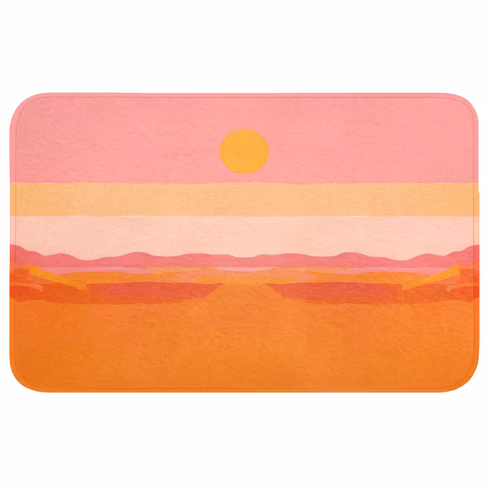 Badmat - Zon - Abstract - Landschap - Oranje — 1