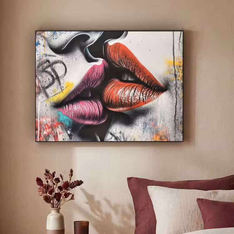 Art Frame - Street art - Lippen - Kus - Graffiti — 2