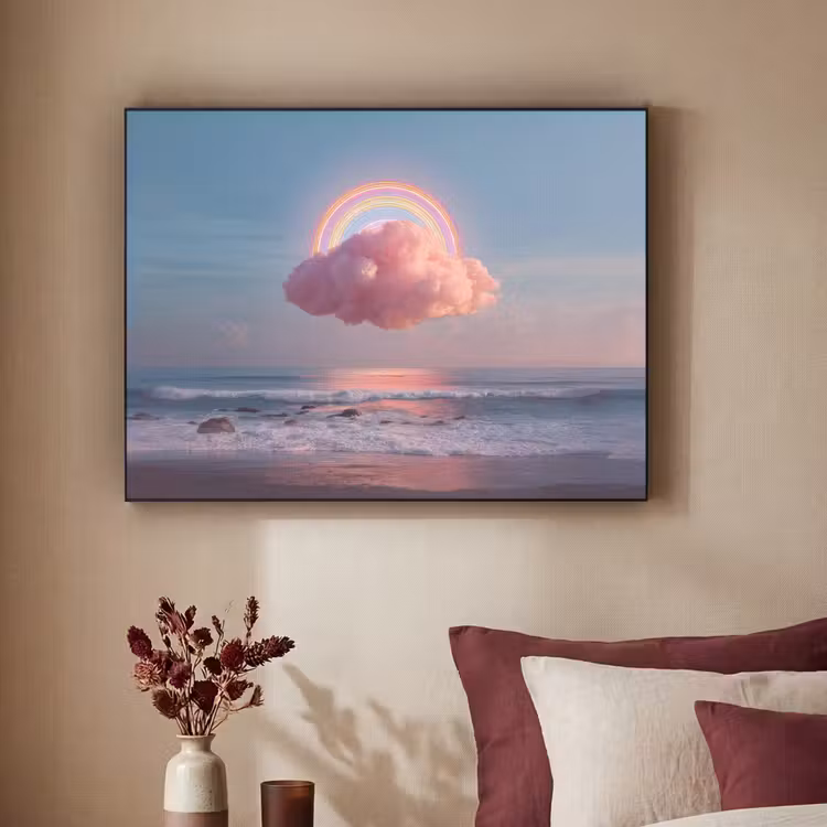 Art Frame - Wolk - Regenboog - Zee — 2
