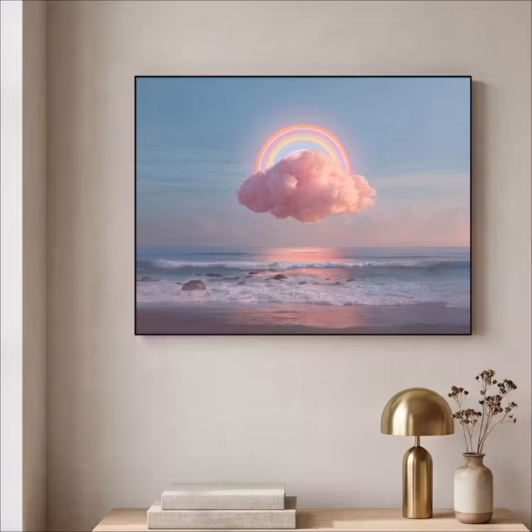 Art Frame - Wolk - Regenboog - Zee — 3