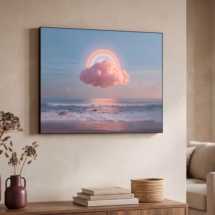 Art Frame - Wolk - Regenboog - Zee — 4
