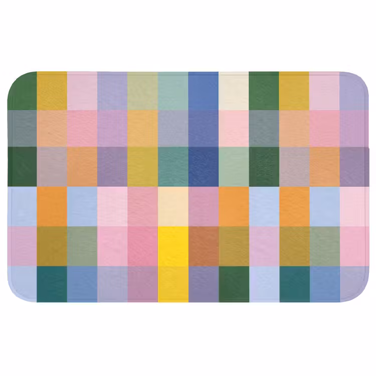Badmat - Blokken - Vierkant - Patroon - Gekleurd — 1