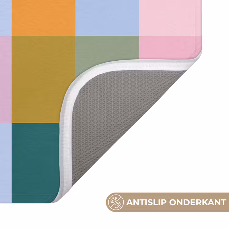 Badmat - Blokken - Vierkant - Patroon - Gekleurd — 3