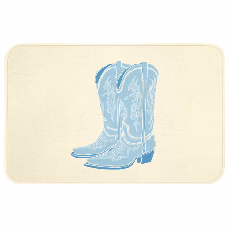Badmat - Illustratie - Cowboylaarzen - Patroon — 1