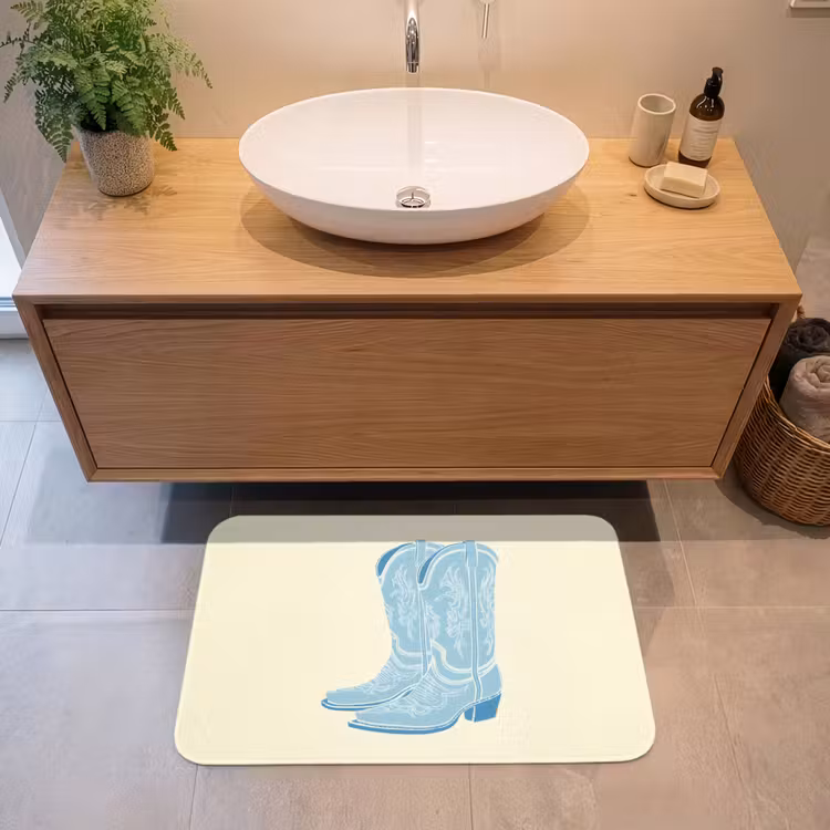 Badmat - Illustratie - Cowboylaarzen - Patroon — 2