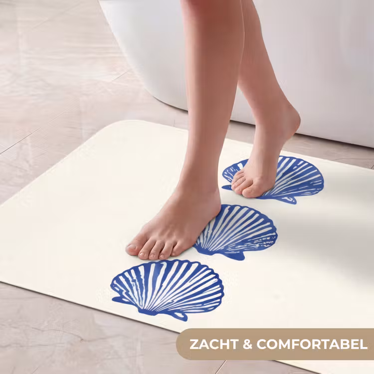 Badmat - Schelpen - Blauw - Patroon — 5