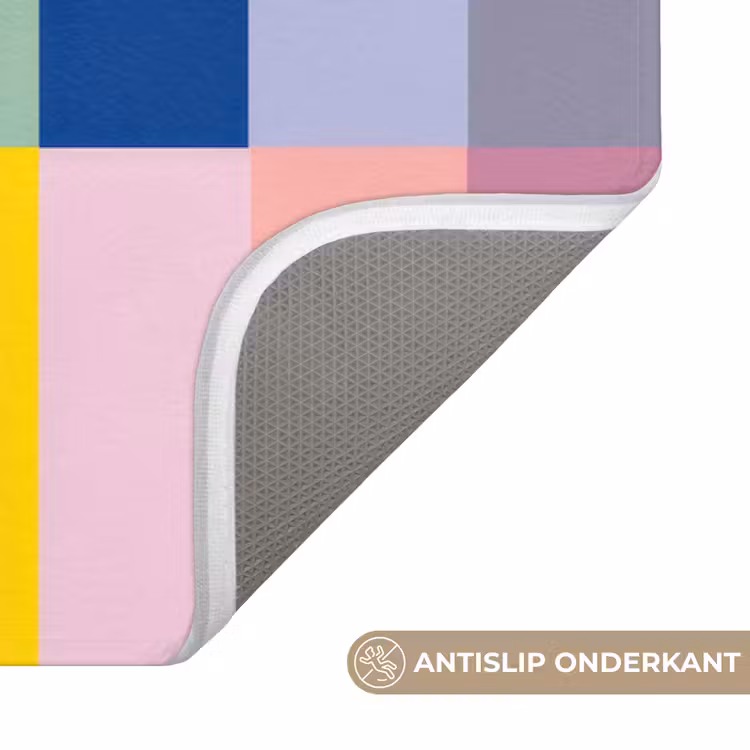 Badmat - Stroken - Blauw - Patroon - Abstract — 3