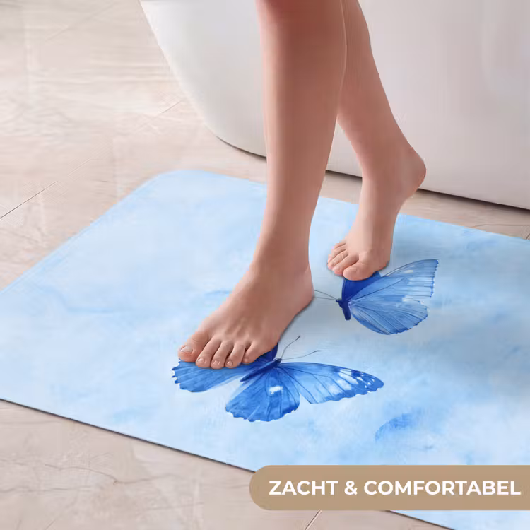 Badmat - Vlinders - Sierlijk - Blauw — 5