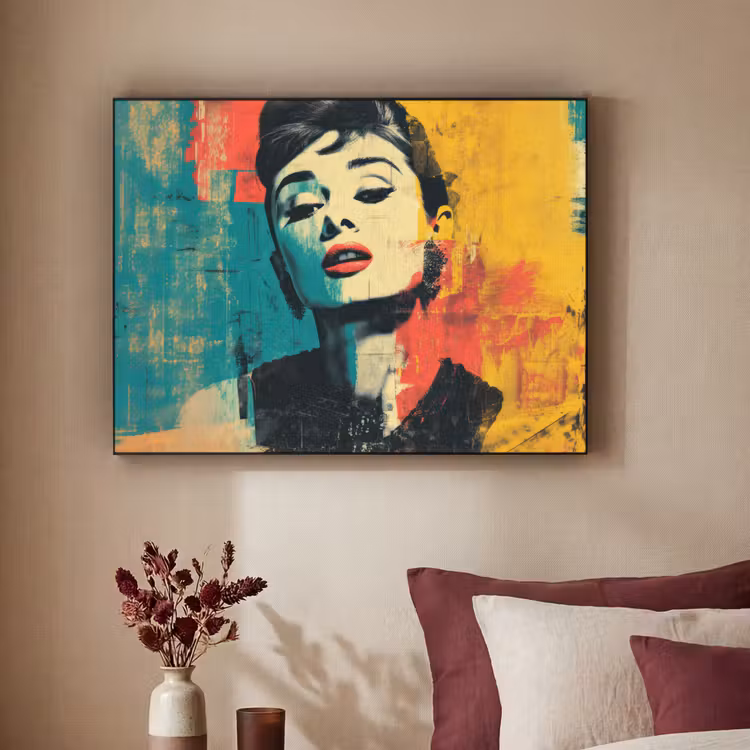 Art Frame - Vrouw - Rode lippen - Expressief - Grafisch — 2