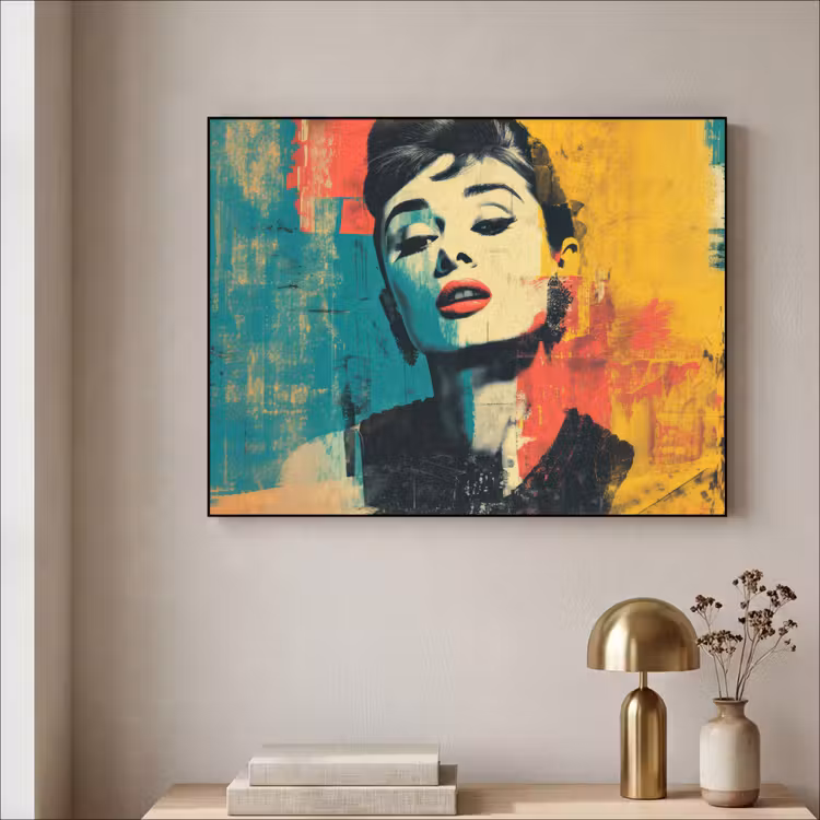 Art Frame - Vrouw - Rode lippen - Expressief - Grafisch — 3