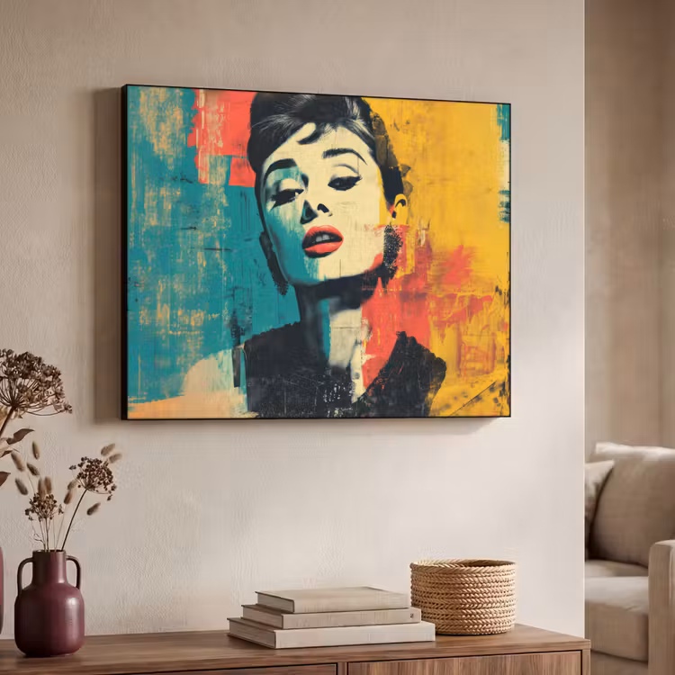 Art Frame - Vrouw - Rode lippen - Expressief - Grafisch — 4