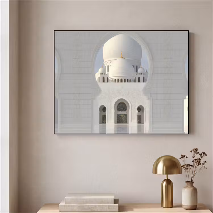 Art Frame - Witte koepel - Gouden Details - Moskee — 3