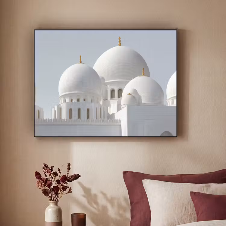 Art Frame - Witte koepels - Helderblauwe lucht - Islamitisch — 2