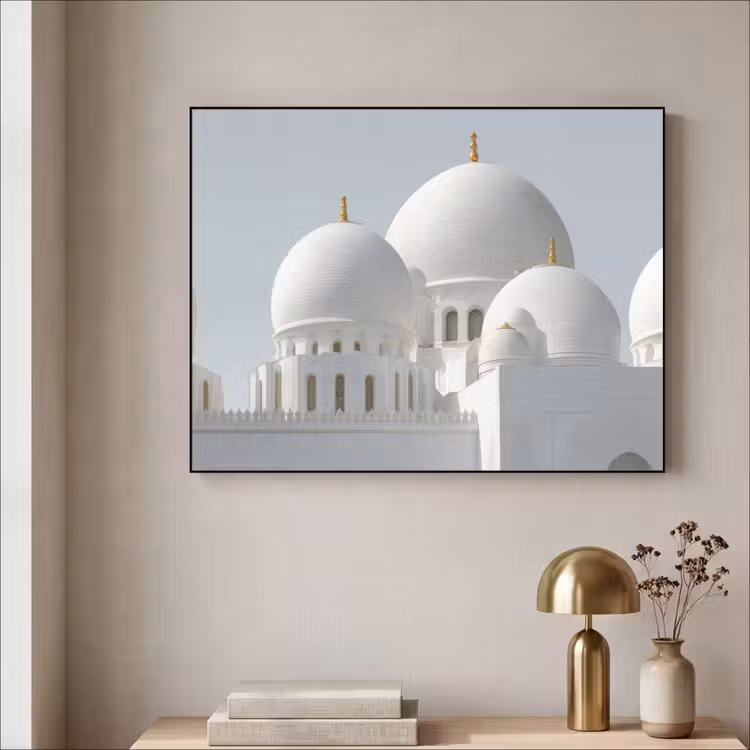 Art Frame - Witte koepels - Helderblauwe lucht - Islamitisch — 3