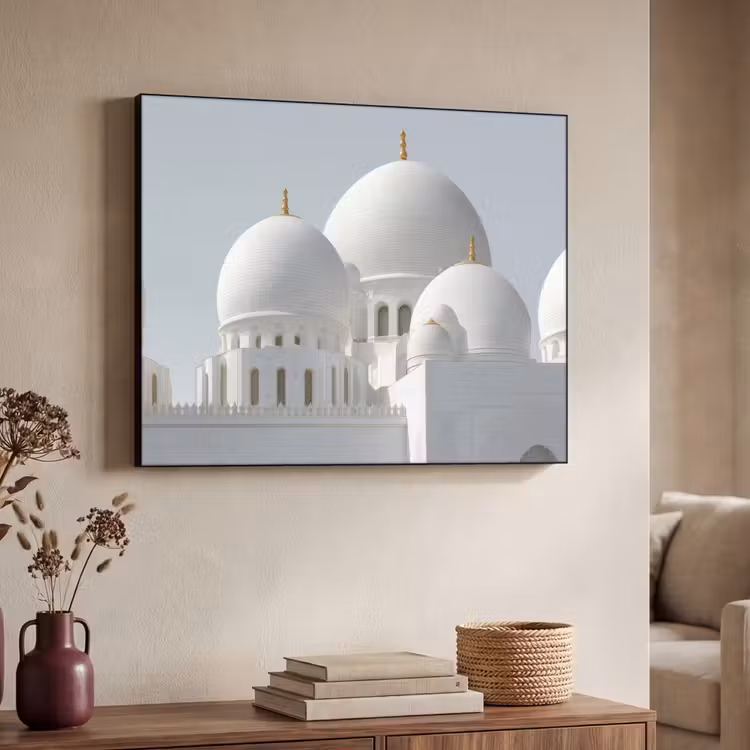 Art Frame - Witte koepels - Helderblauwe lucht - Islamitisch — 4