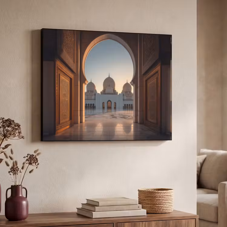 Art Frame - Zonsopkomst - Witte koepels - Plein - Moskee — 4