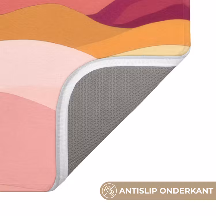 Badmat - Bergen - Abstract - Zonnestralen - Roze — 3