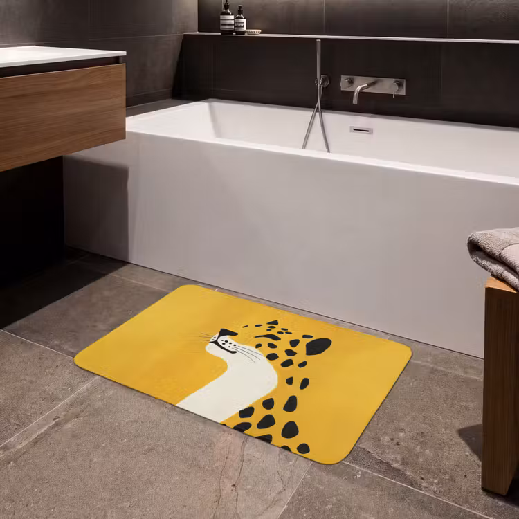 Badmat - Cheetah - Illustratie - Geel — 4