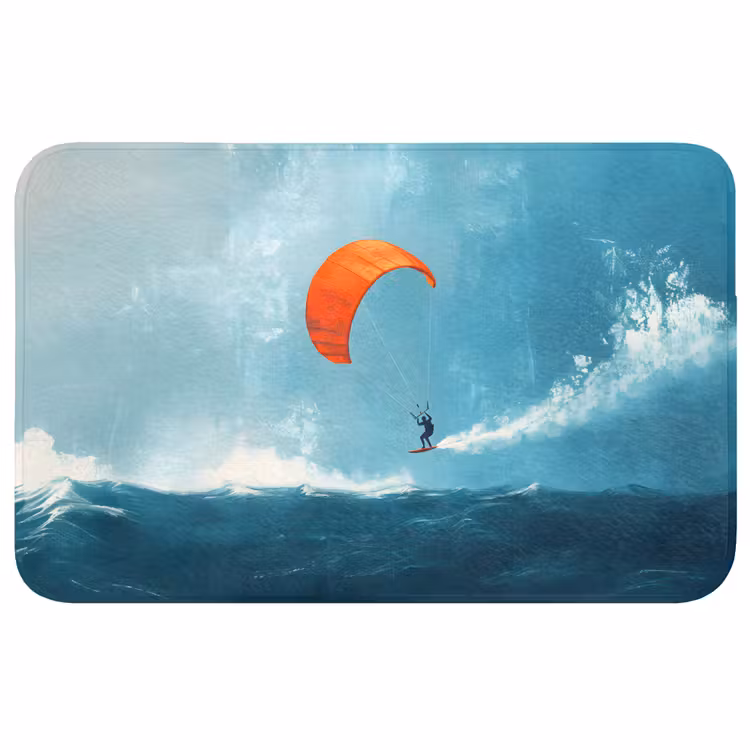 Badmat - Kitesurfer - Oranje - Zee - Lucht — 1