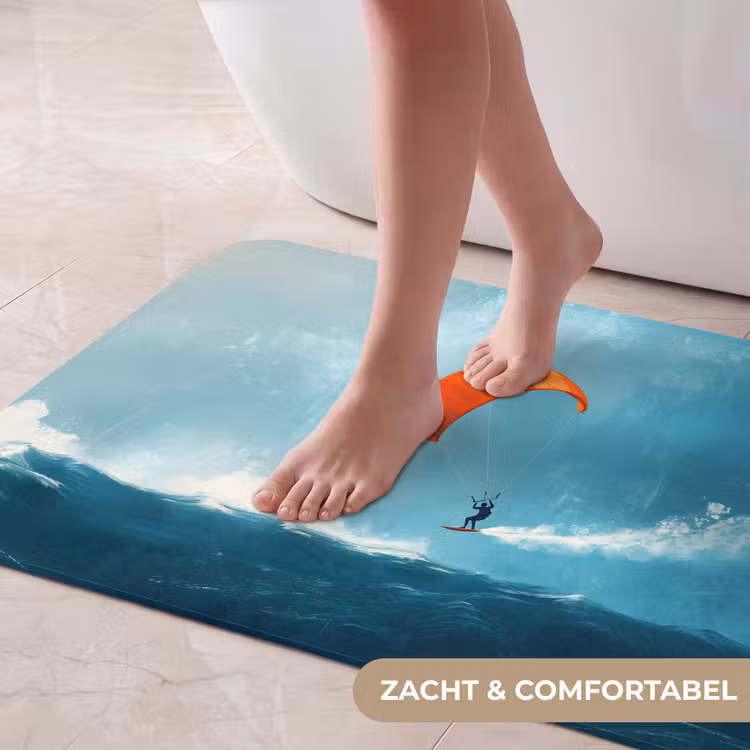 Badmat - Kitesurfer - Oranje - Zee - Lucht — 5