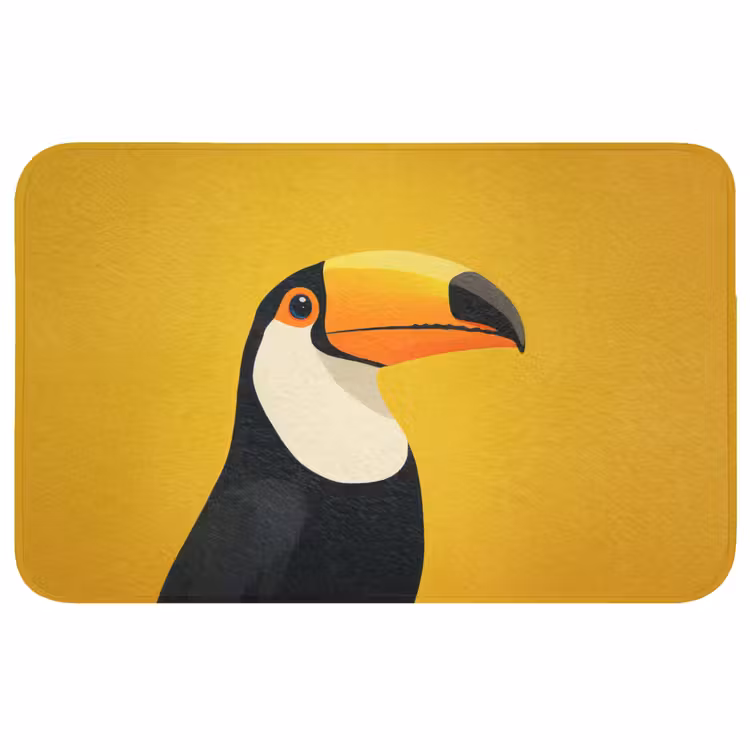 Badmat - Toekan - Minimalistisch - Snavel - Oranje — 1