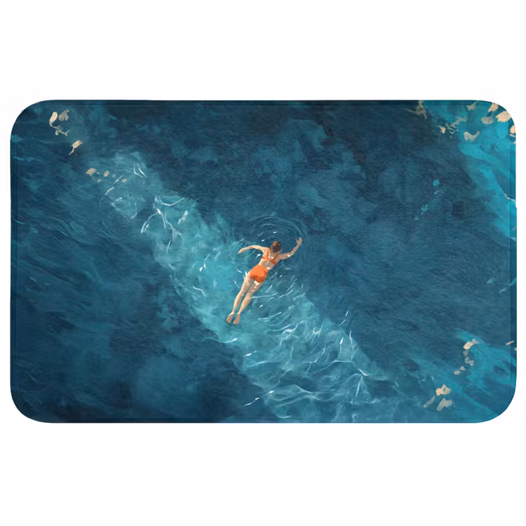 Badmat - Vrouw - Water - Bikini - Oranje — 1