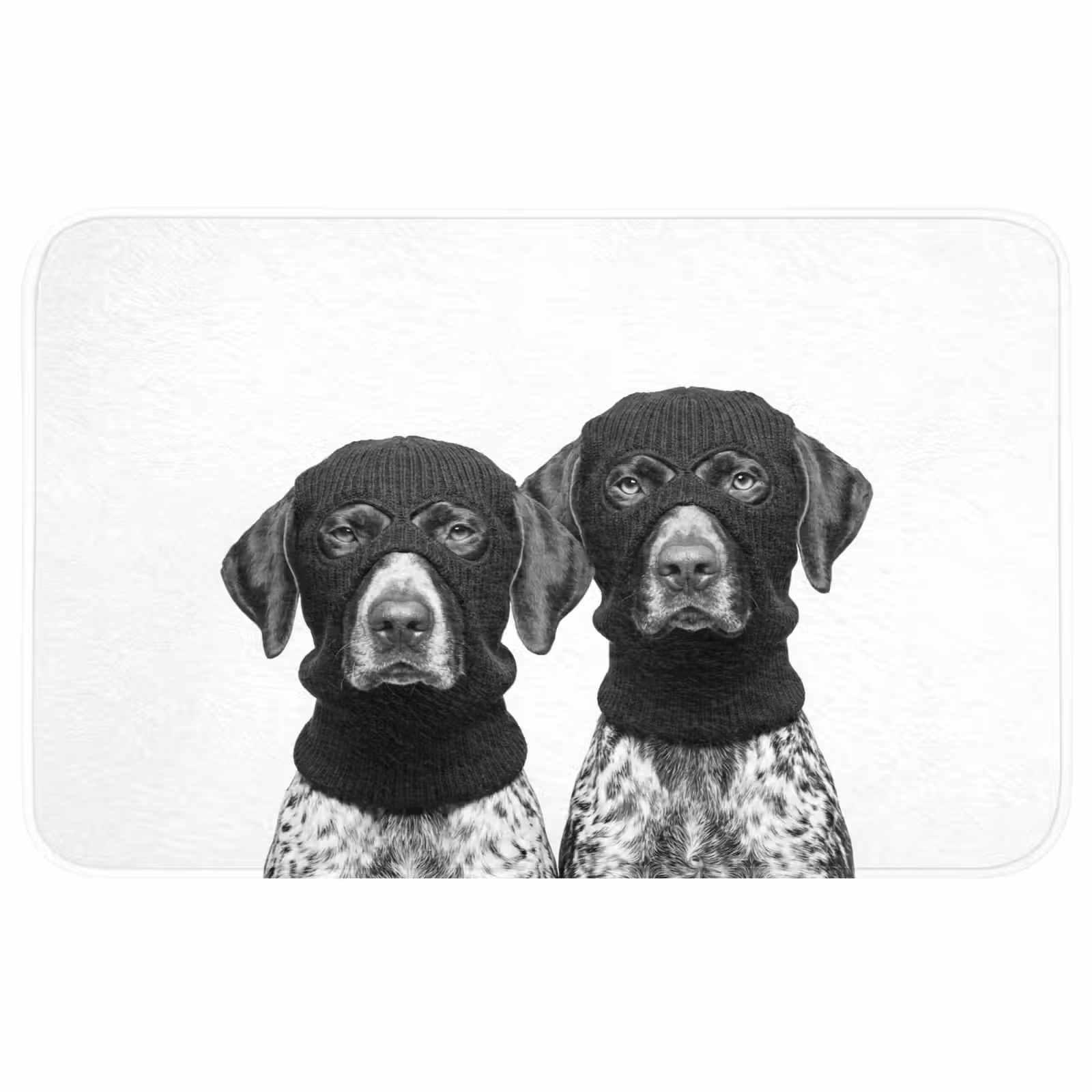 Badmat - Honden - Bivakmuts - Zwart - wit — 1
