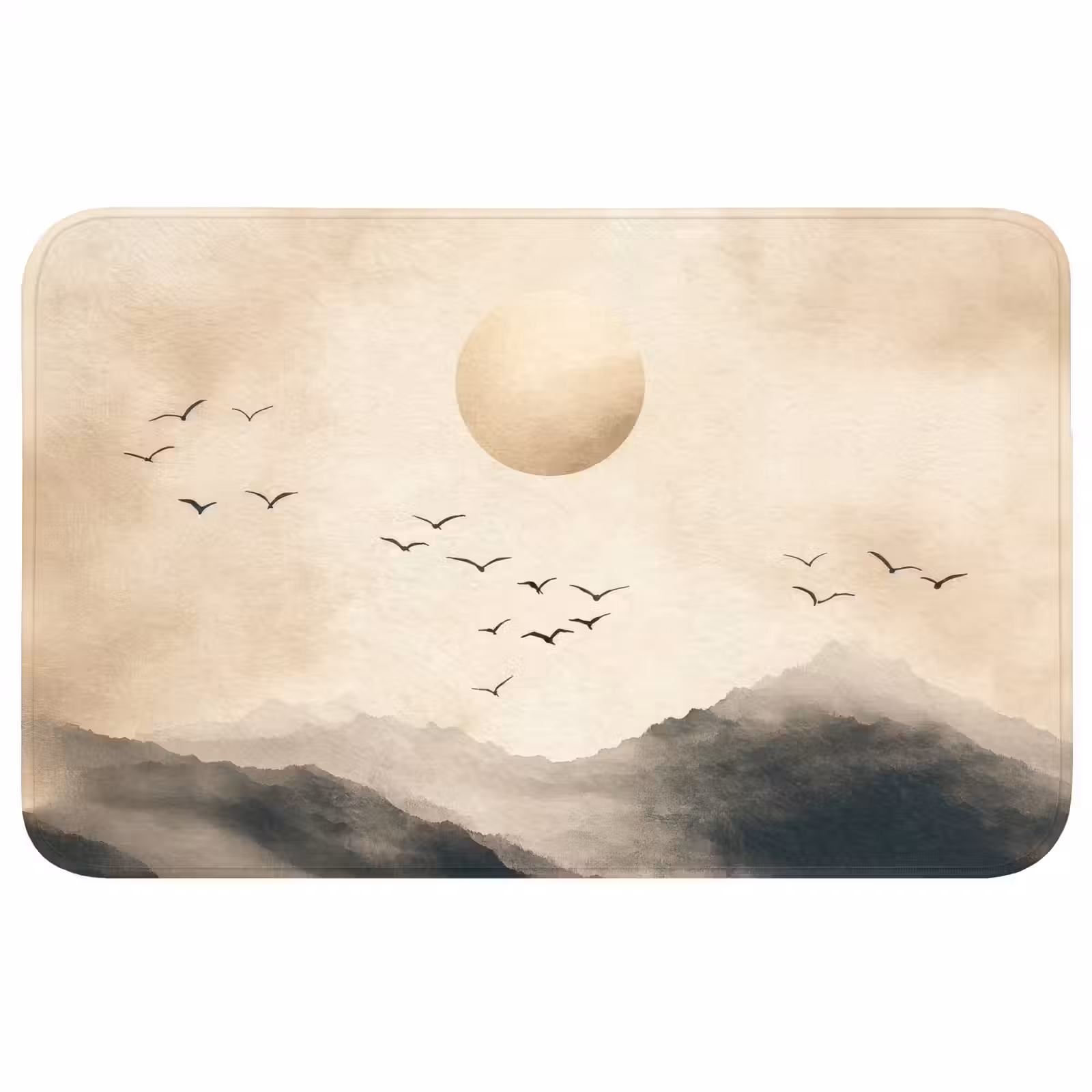 Badmat - Landschap - Japandi - vogel — 1