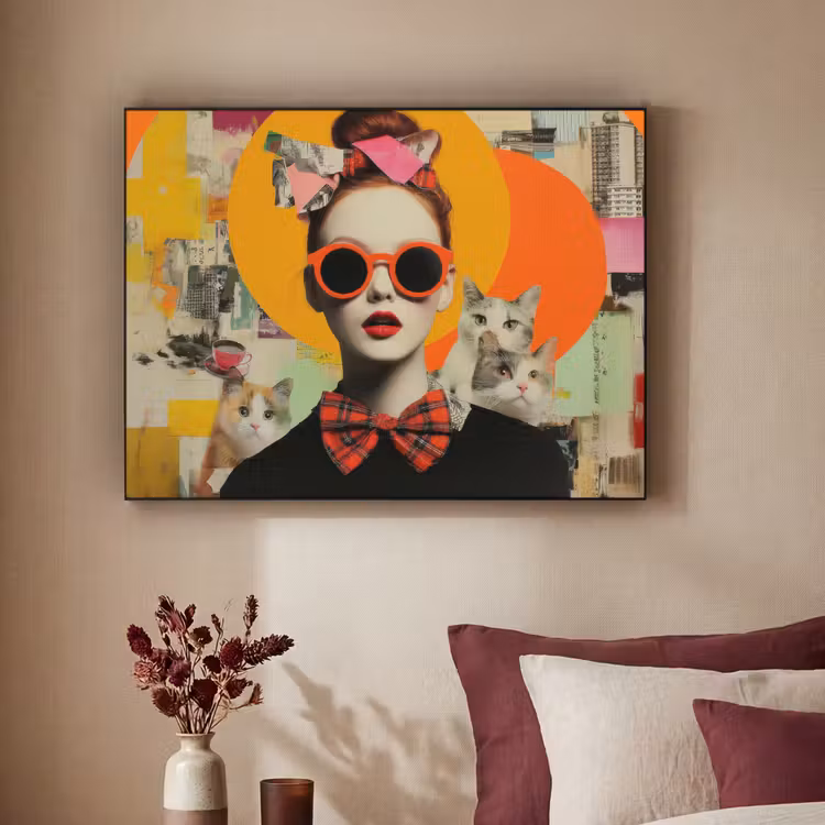 Art Frame - Vrouw - Bril - Strik - Retro — 2