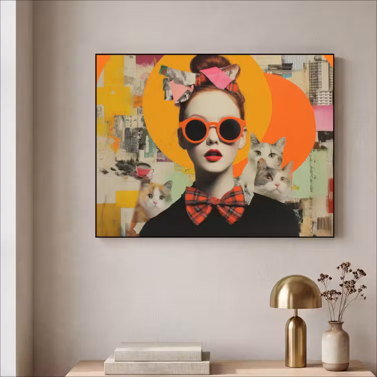Art Frame - Vrouw - Bril - Strik - Retro — 3