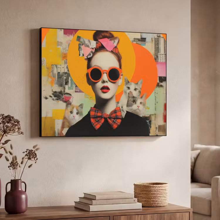 Art Frame - Vrouw - Bril - Strik - Retro — 4