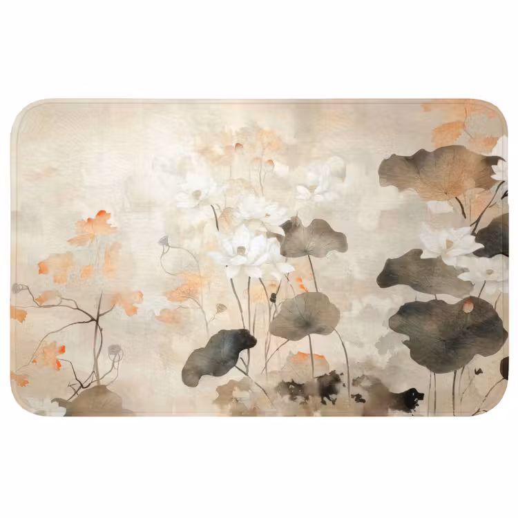 Badmat - Bloemen - Japandi - Wabi sabi — 1