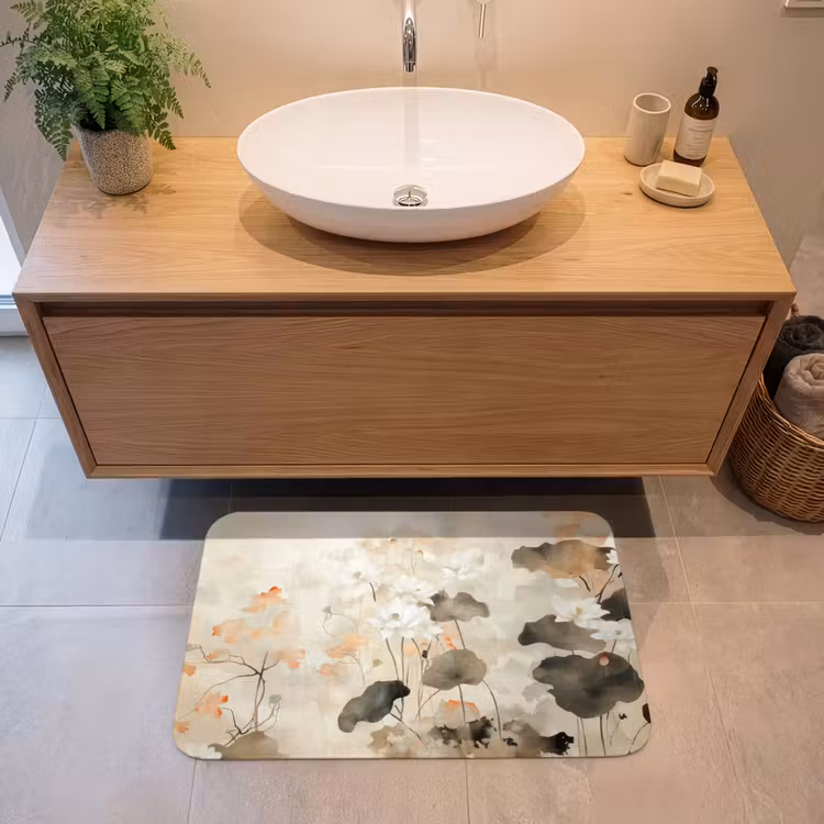 Badmat - Bloemen - Japandi - Wabi sabi — 2
