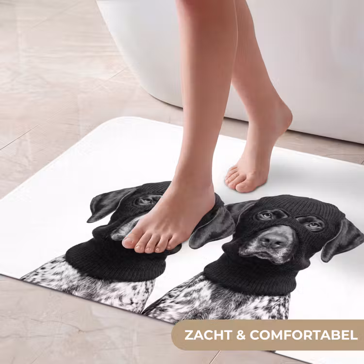 Badmat - Honden - Bivakmuts - Zwart - wit — 5