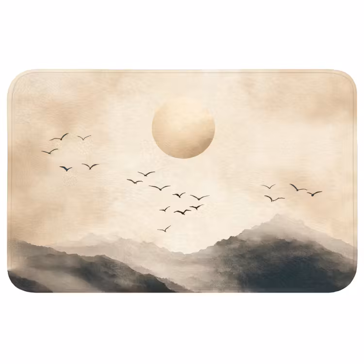 Badmat - Landschap - Japandi - vogel — 1