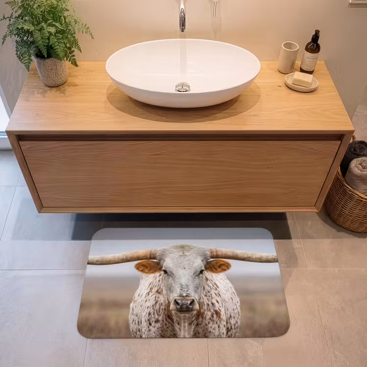Badmat - Longhorn - Grasveld - Dier — 2