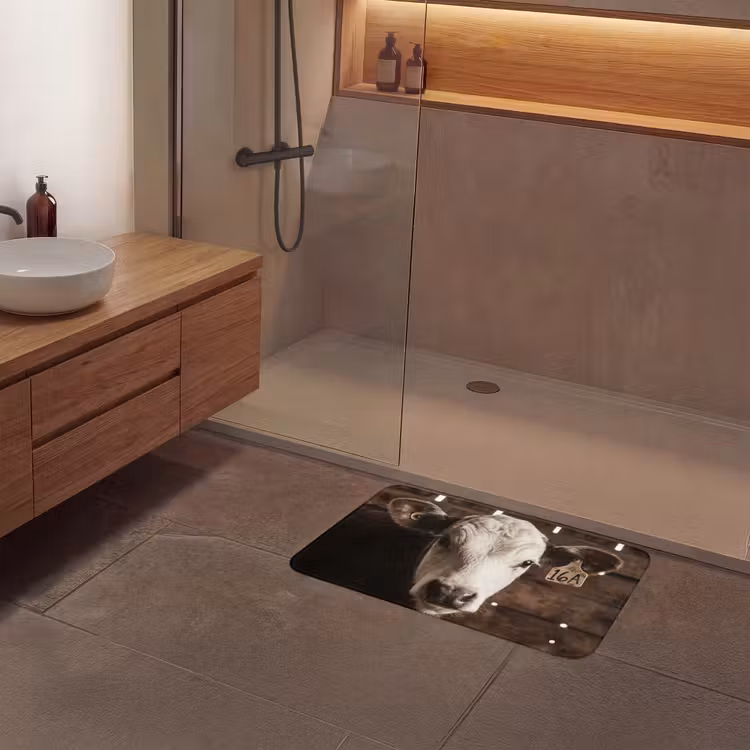 Badmat - Kalf - Oormerk - Houten stal — 6